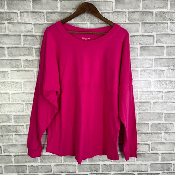 Boxercraft x Disney Hot Pink Glitter Spell Out Crew Neck T-Shirt Womens Medium - Picture 4 of 9